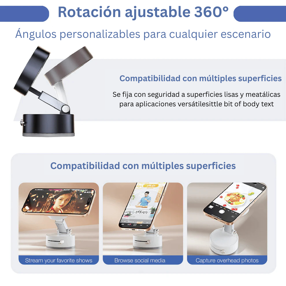 Soporte magnético de succión al vacío para teléfono móvil