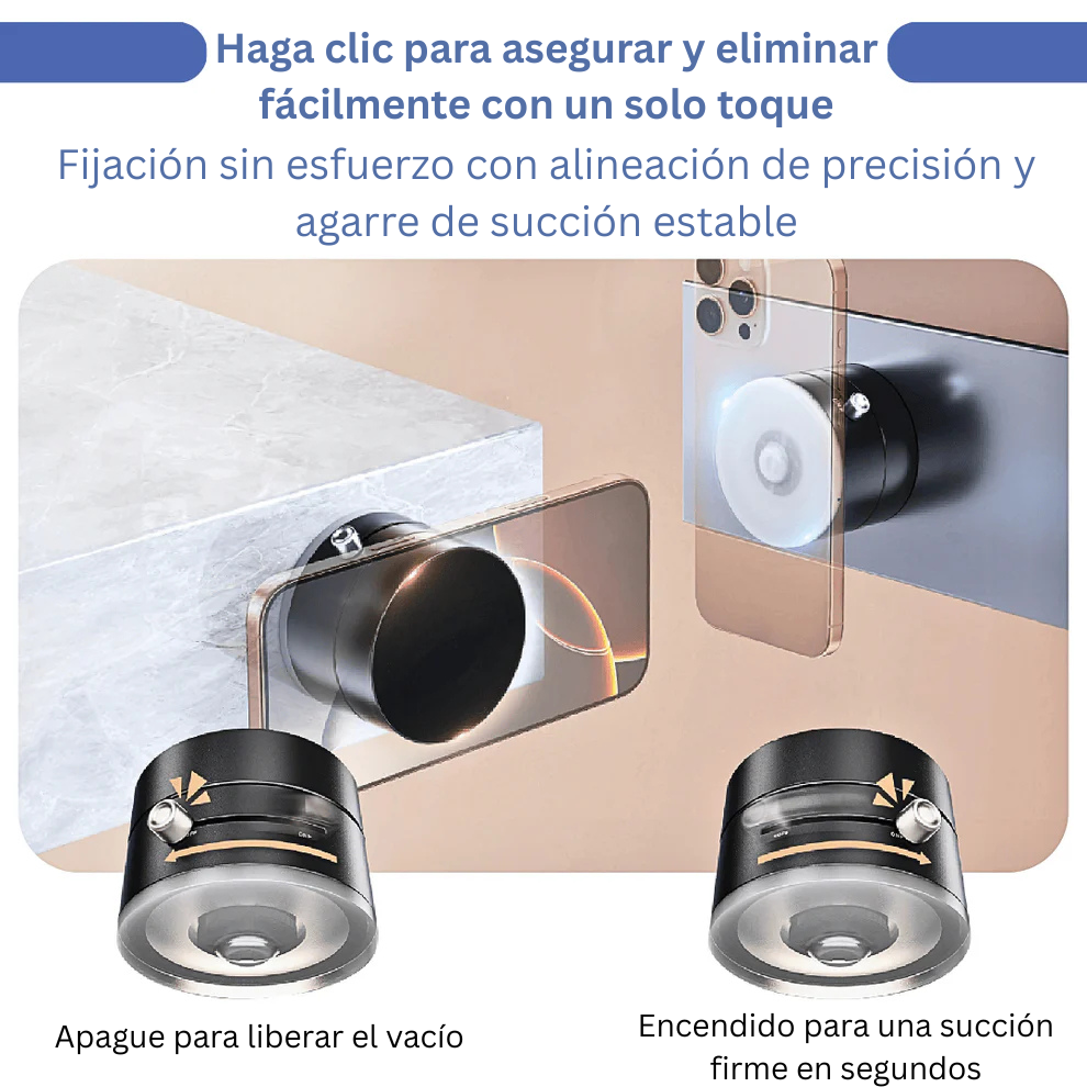 Soporte magnético de succión al vacío para teléfono móvil